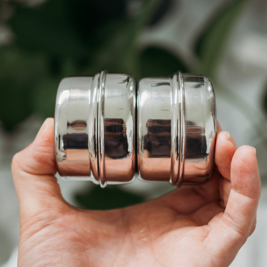 Stainless Steel Dip - Condiment  -Side Containers - Pack of Two