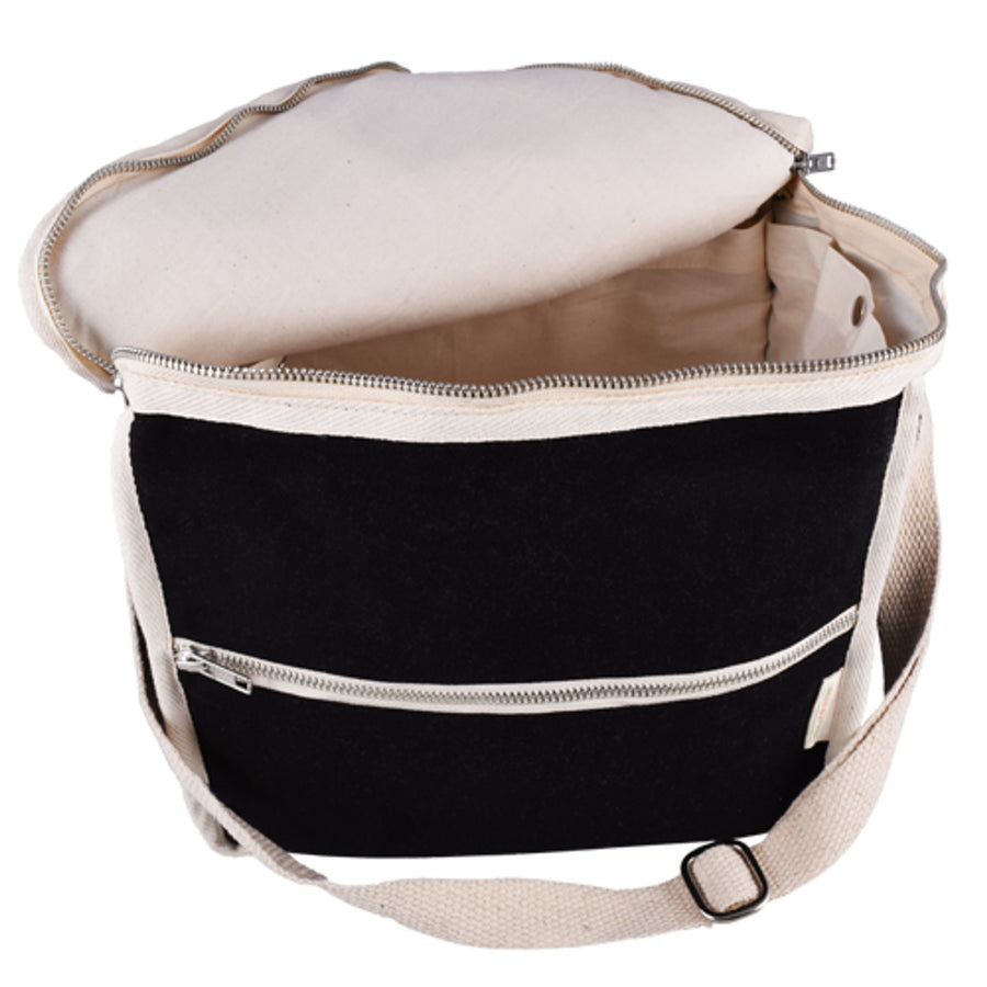 Plastic-Free Clean Lunch Bag - Square - Black