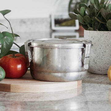 Stainless Steel Airtight Watertight Food Storage Container - 16 cm / 6.25 in.