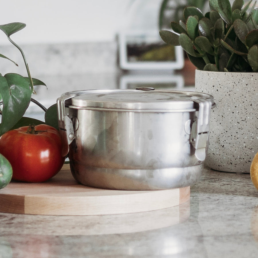 Stainless Steel Airtight Watertight Food Storage Container - 16 cm / 6.25 in.