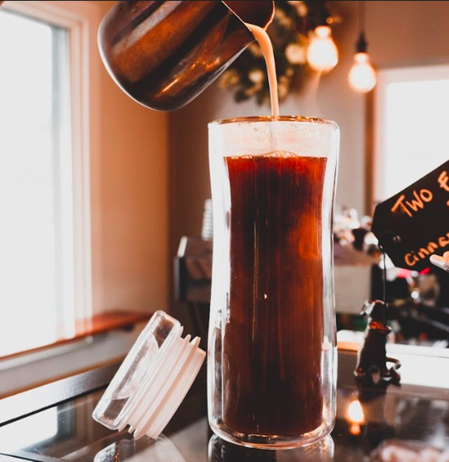 Double Wall Reusable Glass Travel Mug - 375 ml / 13 oz