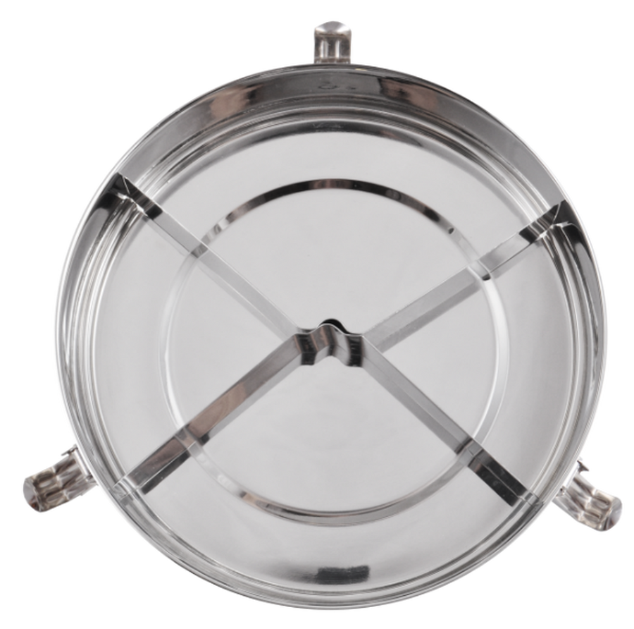 Round Stainless Steel Airtight Take-Out Bento with Dividers